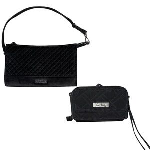 Vera Bradley Black Quilted Women's Bag Set